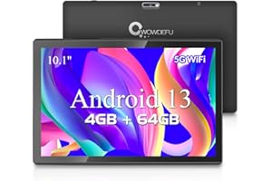 CWOWDEFU 10 Zoll Android 13 Tablet 2024, 4GB+64GB 512GB Expand, 5G WiFi 10.1 Zoll Tablet Computer PC, GPS, Schwarz