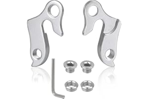 DesertBoy 2 Piezas Patilla de Cambio,Patilla Cambio Trasero,Gancho de Cola de Cambio de Ciclismo Aleación de Aluminio con Tornillos y Llave Allen para Bicicletas de montaña y Bicicletas