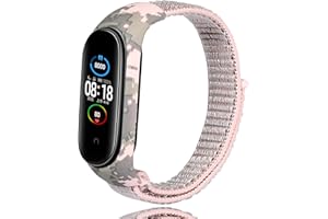 Keecuty Bransoletka kompatybilna z Xiaomi Mi Band 6, Xiaomi Mi Band 5, regulowana, nylonowa, zapasowa, kompatybilna z Xiaomi Mi Band 4/Xiaomi Mi Band 3, dla kobiet i mężczyzn