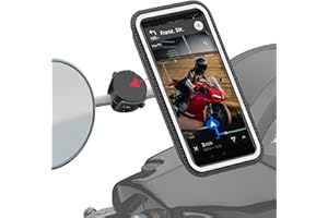 Shapeheart französische Innovation, magnetische Handyhalterung für Motorroller für Rückspiegel. Mit Abnehmbarer wetterfester Hülle, Anti-Vibration, für alle Rückspiegel, kompatibel mit Allen Marken