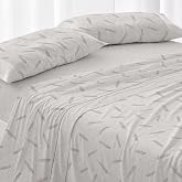 Burrito Blanco | Bed Sheet Set Cotton/Polyester Bed 150-160 Stone | 4 Pieces: Fitted Sheet, Top and 2 Pillowcases | 50% Cotto