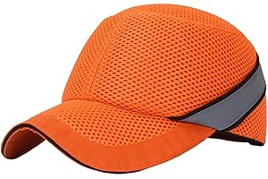 Baseball Style Hard Hat - Shock Absorption Adjustable Breathable Mesh Ball Caps - Shock Absorption Ball Caps Adjustable Wide-Angle Cycling Caps for Golf Running Men Women Mgichoom