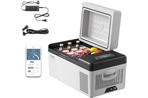 VEVOR Congelatore per Frigorifero Portatile 20L Piccolo Frigorifero Portatile Frigorifero per Auto per Guida Viaggi Pesca Uso Esterno e Domestico