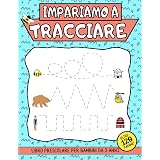 Imparare a scrivere: impariamo a tracciare linee forme lettere, alfabetiere bambini in