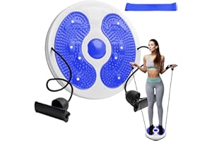 Flintronic Twist Disque de Taille, Disque de Torsion Fitness avec Corde, Twist Waist Board, Tour de Taille Torsion Disque, Planche d'équilibre Wobble Balance Board pour la Taille et Le Fitness