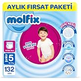 Molfix Pants Bebek Bezi 5 Beden Junior Aylık AvantajPaketi 132 Adet
