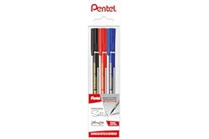 Pentel NF450 marcatore permanente punta extra fine colori ass.ti 3 pz