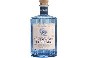‎ORIENTAL BOTANICALS WITH GUNPOWDER TEA DRUMSHANBO GUNPOWDER IRISH GIN SLOW DISTILLED BY HAND IRELAN Drumshanbo Gunpowder Irish Gin 43% vol., fruchtig-herb durch den Gunpowder Tea und die zwölf ausgewählten Botanicals