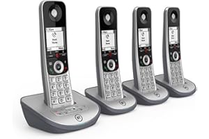 BT Advanced Z Cordless Landline House Phone, 100 Percent Nuisance Call Blocker, Call Block Button, Answering Machine, Quad Handset Pack