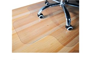 GIOVARA - Tappetino trasparente per sedia con bordo per pavimenti duri, 90 x 120 cm, ad alta resistenza agli urti, antiscivolo, materiale non riciclab