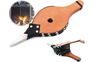 SWRCEYJH Blasebalg Für Grill Blasebalg Aus Holz Kamin Grillgebläse Blasebalg Grillblasebälge Kaminbalg Manueller Grillgebläse Für Schornstein Holzkohle Kamin Camping Grill Kochen 37.7 x 13.7 cm Braun