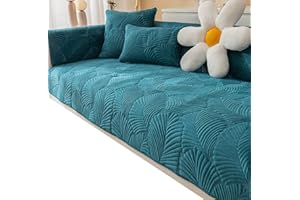 uyeoco Samt Sofabezug 1 2 3 4 Sitzer Couchbezug L Form Ecksofa Sofa/Couch überwurfdecke, Samt Couch Überwürfe Sofahusse Sofaüberwürfe rutschfest Sofa Abdeckung ( Color : #11 , Size : 70x180cm1pc )