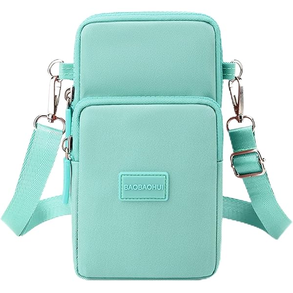 LYJOW Telefoontasje voor dames, om op te hangen, met aansluiting voor mobiele telefoons en verstelbare riem, mobiele telefoontas, casual, telefoontas, handtas, armtas, crèmekleurig, S