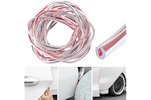 HIKPACKER Protector de Puerta de Coche Universal 5M - Burlete para Evitar Arañazos, Borde de Goma en Forma de U para la Mayoría de los Autos (Transparente)