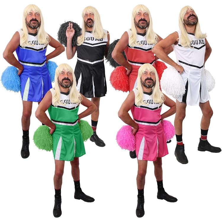 ILOVEFANCYDRESS Mens Cheerleader Costume – Funny Stag Do / Novelty Outfit For Adults