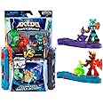 Akedo Legends Powerstorm Duel Set 2 Miniature Fighters and 2 Burndown VS Shred Head Battle Controllers