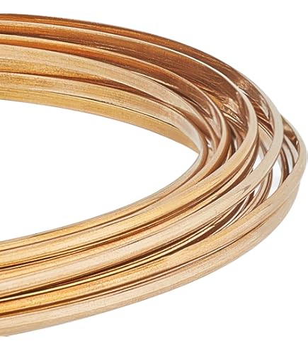 PATIKIL Lot De 2 Rouleaux De Fil De Cuivre Plat Pliable Pour La