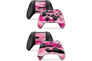 GIZMOZ N GADGETZ GNG Pink Camo 2 x Controller Skin Decal Sticker Skins compatible with XBOX One X