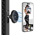 BIJASANI 2025 Upgraded Dual Magnetic 360 Degree Mobile Holder for Gym, Magsafe Compatible with Super Strong N55 Magnets, Best Gift for Gym Lovers (M12_Dual_Magnet)