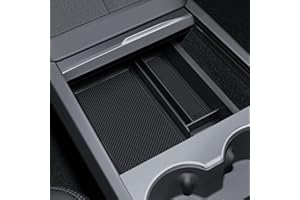 ‎LANTU LANTU Mittelkonsole Organizer für Tesla Model Y 2025 und Model 3 2024-2025 Aufbewahrungsbox mit Hochwertigem Beflockten Tesla Juniper Highland Zubehör
