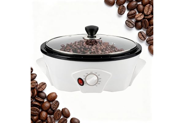 Coffee Roaster Machine, 1200W Electric Coffee Bean Baker - Adjustable Temperature, for Coffee Beans, Nuts, Peanuts & Chestnuts