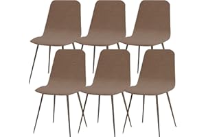 Lydevo Housse de Chaise Scandinave Extensible Lot de 6 Moderne Housse de Chaise de Salle à Manger Lavable Universel Couverture de Chaise de Cuisine Décor de Cuisine Maison,Diagonale # Chameau