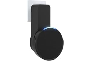 Maxonar Soporte de Pared, Diseño Que Ahorra Espacio, Gestión Integrada de Cables, No Requiere Taladro, Compatible con Altavoz Pop y Google Nest, Negro (Solo Soporte)