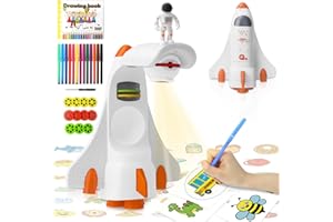 ‎AOLIEH Aolieh Zeichenprojektor für Kinder mit 66 Motiven Kinder Projektor mit Bunte Pinsel, Projektor verfolgen und zeichnen Toy, Zeichenbrett Zeichenspielset Geburtstag Geschenke für Mädchen Jungen