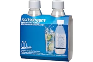 SodaStream 16,9 uncji/0,5 litra białe butelki gazowane 2-pak dla producentów sody i genezy - utrzymują się do 3 lat!