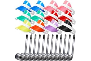 Hicarer Golf Accessories Include 12 Pcs Golf Inflatable Club 76 cm Stick with 12 Pcs Assorted Colors Sun Visors Hat for Sport Lovers Men Women Kids Gifts Supplies