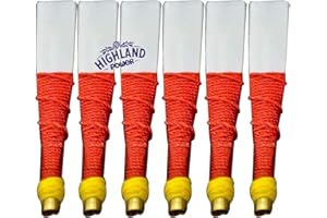 HIGHLANDPOWER Bagpipes Synthetic Plastic Chanter Reeds Set Of 6 Pcs Black/Red Practice Chanter Reeds (Red)