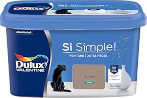 Dulux Valentine Peinture Si Simple Peinture Intérieure Toutes Pièces - Peinture Mur et Plafond, Porte et Plinthe - Couleur : Le Taupe Satin - 2,5 L - 5328081