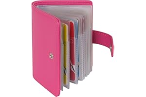 AIRCBC Porte Cartes de Crédit Femme Homme en Cuir avec Bouton 40 Fentes