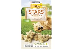 Purina Friskies Stars Biscotti Cane Aromatizzati con Formaggio e Manzo, 6 Confezioni da 320 g