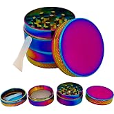 EFOTECH GRINDER Par&ccedil;alayıcı Metal baharat &ouml;ğ&uuml;t&uuml;c&uuml; herb spice 4 katmanlı 40MM / 50MM / 63MM (RAINBOW, 40MM), ETG-40M-SYH