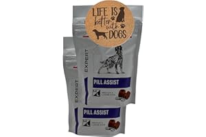 AETN Creations Pill Assist for Medium & Large Dogs 2 x 224g Bundle – Easy Way to Give Medicine to Dogs – with Exclusive AETN Dog Coaster