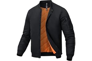 MoFiz Giacca Bomber Uomo Militare Invernale Caldo Giubbotto Imbottito Spesso Giacche da Pilota Aviatore con Tasche Multiple a Zip