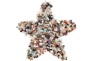 LYFJXX 400g/0.88lb Liten naturlig oregelbunden form kristall kvarts slipade chips krossad sten läkning reiki kristall ädelsten för trädgård vaser växtdekoration…, Sten