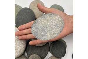 YUAAOH Piedras Planas para Pintar 8 Piezas 8-12cm Guijarros para Pintar Piedras Decorativas Jardin Planas para Ollas Colorido Pintura Acuarios Jardín