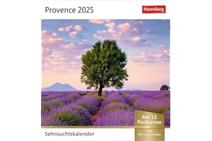 Provence Sehnsuchtskalender 2025 - Wochenkalender mit 53 Postkarten: Foto-Kalender zum Aufstellen, mit 53 Postkarten zum Sammeln und verschicken. ... zum Aufhängen (Sehnsuchtskalender Harenberg)