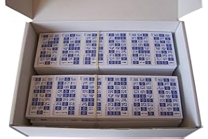 KEKA 3.600 Cartones de Bingo de 90 Bolas Pack Ahorro 20% (6 Series de 600 cartones Azules)