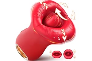 Vibrator Dildo Sex Spielzeug für die Frau, Vibration für Frauen Klitoris 10 Modes mit Zungenlecken 360° Rotierende Vibratoren