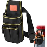 Amexo Tool Belt Bag, Canvas Tool Bag with Adjustable Nylon Belt Multifunction Tool Organizer for Electricians, Technicians