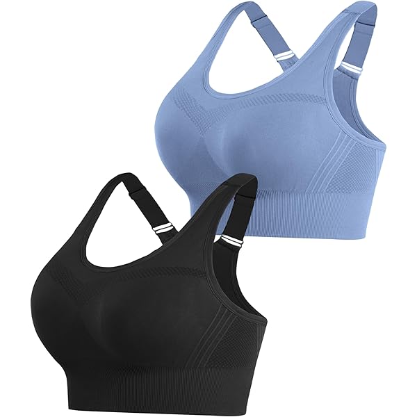 Leversic Sport BH Vrouwen Hoge Impact Draadloze Workout Bras Verstelbare Bandjes Verwijderbare Padding Running Bras Gym BH voor Fitness Oefening, Wit, M