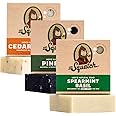 Dr. Squatch All Natural Bar Soap For Men, 3 Bar Variety Pack, Pine Tar, Cedar Citrus And Spearmint Basil 3 Bars Pine Tar/Cedar Citrus/Spearmint