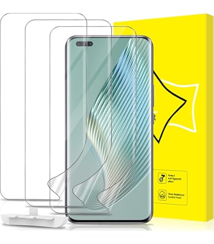 TECHGEAR Protection D'écran Pour Honor Magic 5 Pro 5G [Screen Angel Edition] [compatible Avec Coque] [sans Bulles] [Couverture Complète De L'écran] Film TPU Transparent Flexible HD