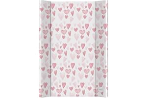 Ceba Baby® Fasciatoio Materassino per lettino - Fasciatoio neonato rigido - 70x50 cm - 2 Cunei - Cuscino Fasciatoio Lavabile per bambine e bambini - certificato Öko-Tex - Tantissimo Amore