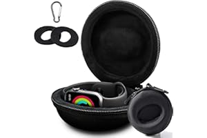 DONGZQAN Uhrenbox 1 Uhr, Watch Box Travel, Unisex Uhrenbox Organizer, Passend für Die Meisten Uhren und Smartwatches Halskettenkopfhörer（Runde ）