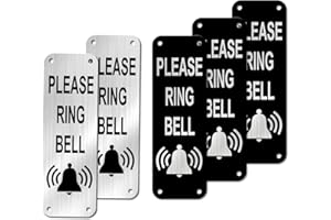 SINMAO 20pcs House Numbers Plaques Anthracite Grey-Attention Please Doorbell Sign for Front Door,Polite Notice Ring Door Sensor,Aluminium Metal Products