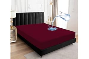 Sufdari Protector de colchón Impermeable Individual 90X190, Funda de colchón para Cama, 30 cm de Profundidad con Bolsillo Ajustable y Banda de Goma elástica